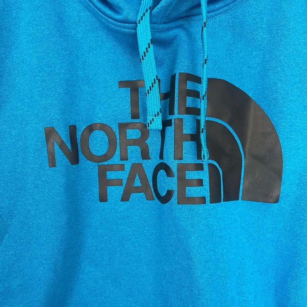 The North Face Half Dome Pullover Hoodie Mens Medium Blue Logo Pullover‎ Fleece